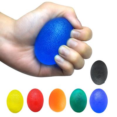 6Pcs Egg Shape Hand Exercise Balls Soft Flexible Strong Toughness Ergonomic Design Physical Therapy Hand Strengthener Balls