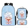 Animation ONE PIECE schoolbag three-piece play peripheral backpack large capacity middle school student outdoor campus computer bag
