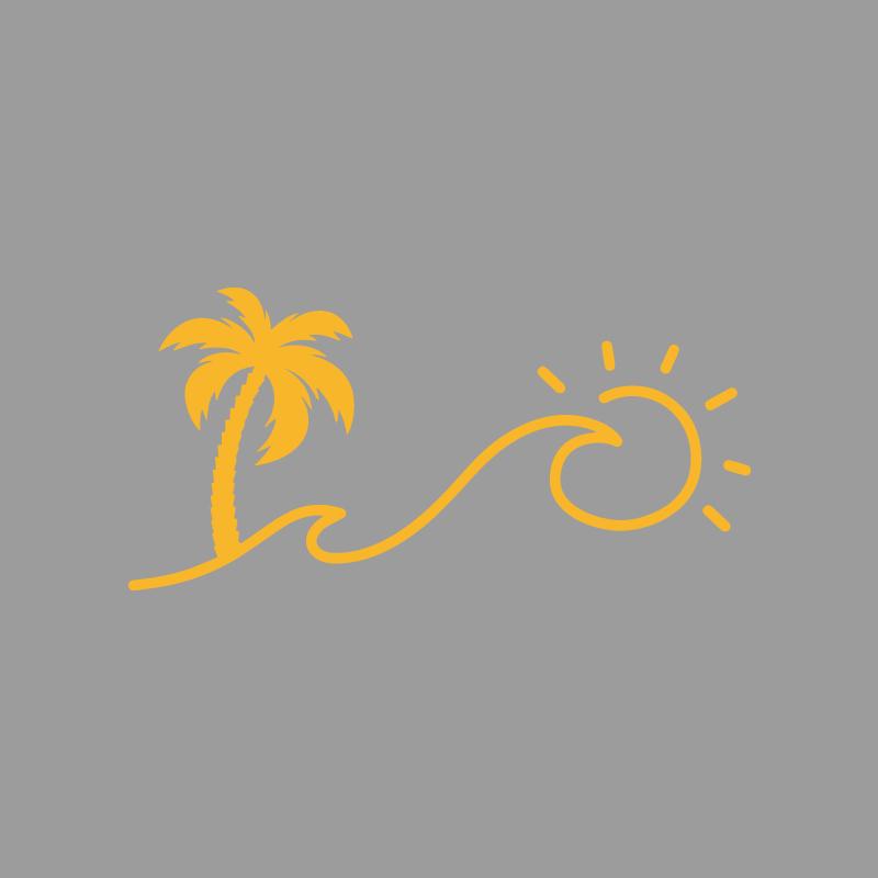 Onda Tropicale Palma Estiva Creativi e Divertenti Adesivi Per Fan di Cartoni Animati eAmanti Alta Qualità Per Auto Camion Motociclette