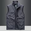 Four Seasons Middle-aged Outdoor Casual Loose Large Size Vest Sports Multi-Bag Vest