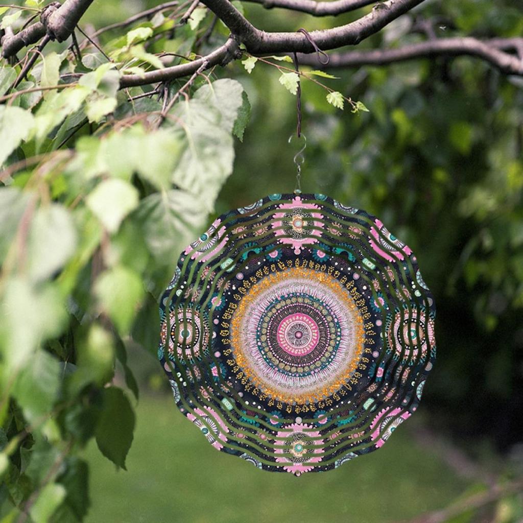 1pc 10-Inch Hanging Wind Chime, Dynamic Design Art Wind Chime with 360° Rotating Hook, Spring And Summer Decoration for Balcony And Patio