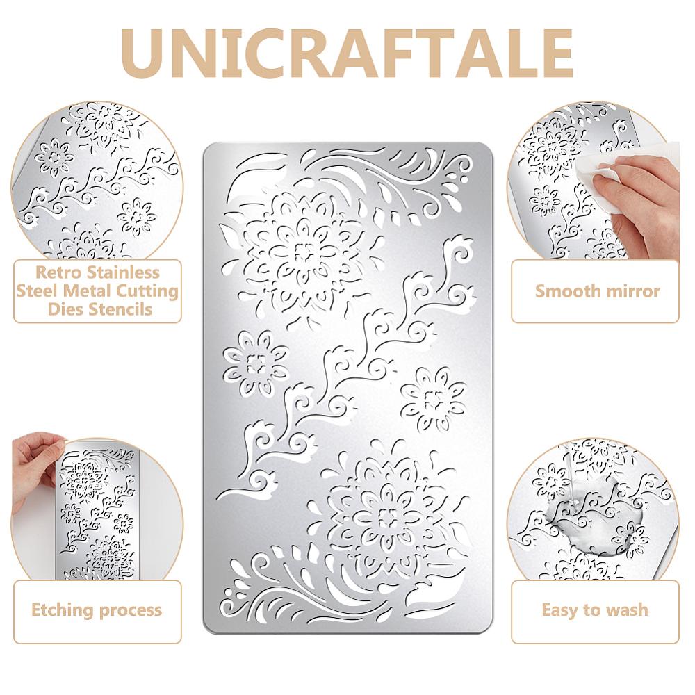Retro Stainless Steel Metal Cutting Dies Stencils for DIY Scrapbooking/Photo Album Decorative Embossing DIY Paper Card Matte Stainless Steel Color