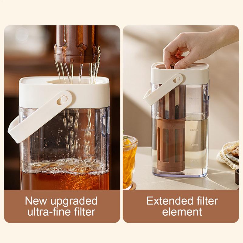 Cold Coffee Brewer Large Cold Brew Coffee Maker Container Leak Proof Container with Handle & Lid Kitchen Tools for Ice Tea