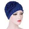 Fashion Flower Floral Beads Women Head Wrap Hat Head Protective Cover Case Gift