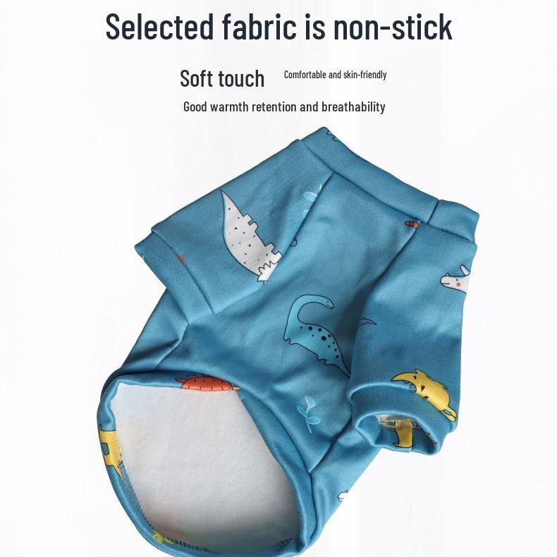 Cartoon Haustier Fleece-gefüttertes Sweatshirt: Zweibeiniger Pullover für Hunde & Katzen, Frühlings-/Herbstausgabe