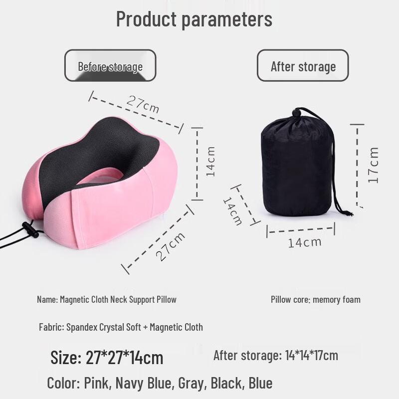 Dreipolster Memory-Schaum U-förmiges Reisekissen