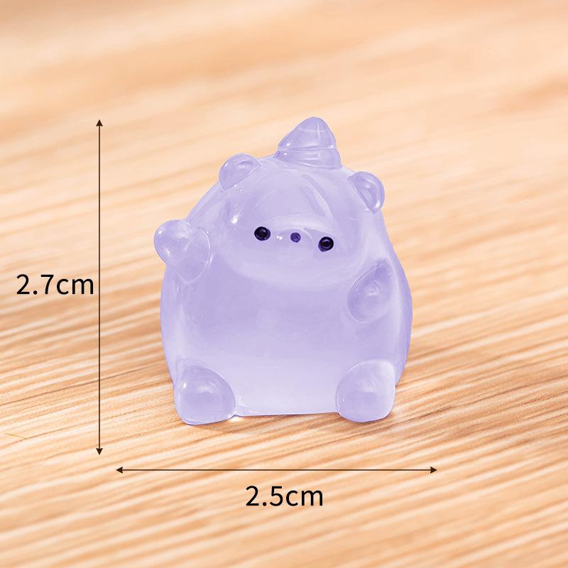 Micro Landscape Decoration Cartoon Cute Luminous Bear Doll Hand Doll House Decoration Desktop Car Resin Decoration