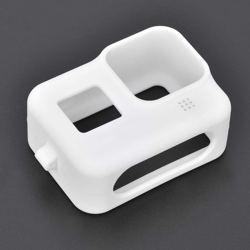 Silicone Anti Fall Protective Cover Case Accessory for 8 Action Camera(white )