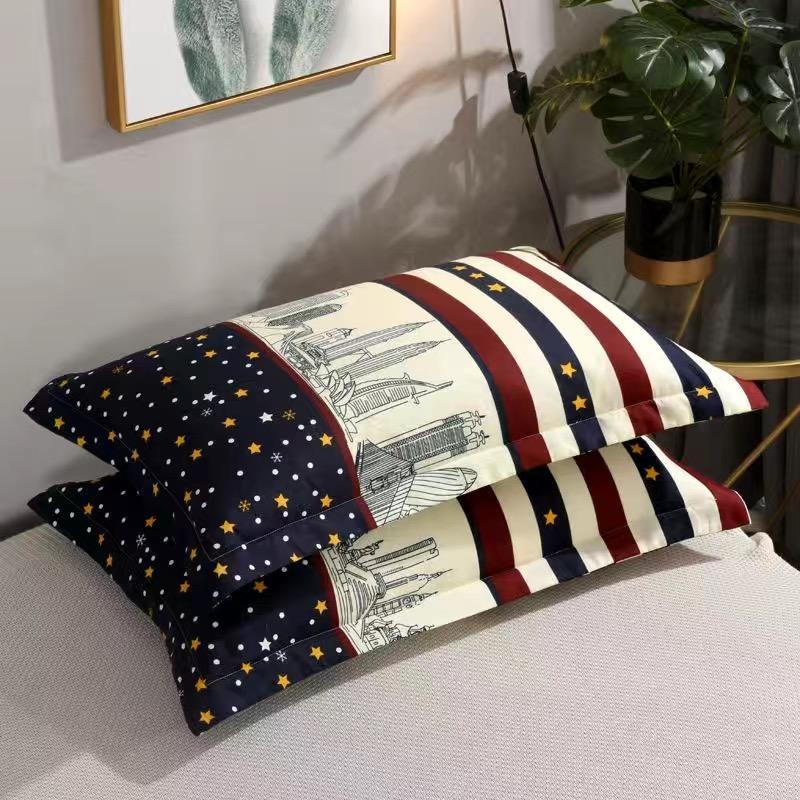 Hautfreundliche, gebürstete Kissenbezüge. Ein Paar große Einzel-Doppel-Kissenbezüge mit hoher Anzahl und hoher Dichte