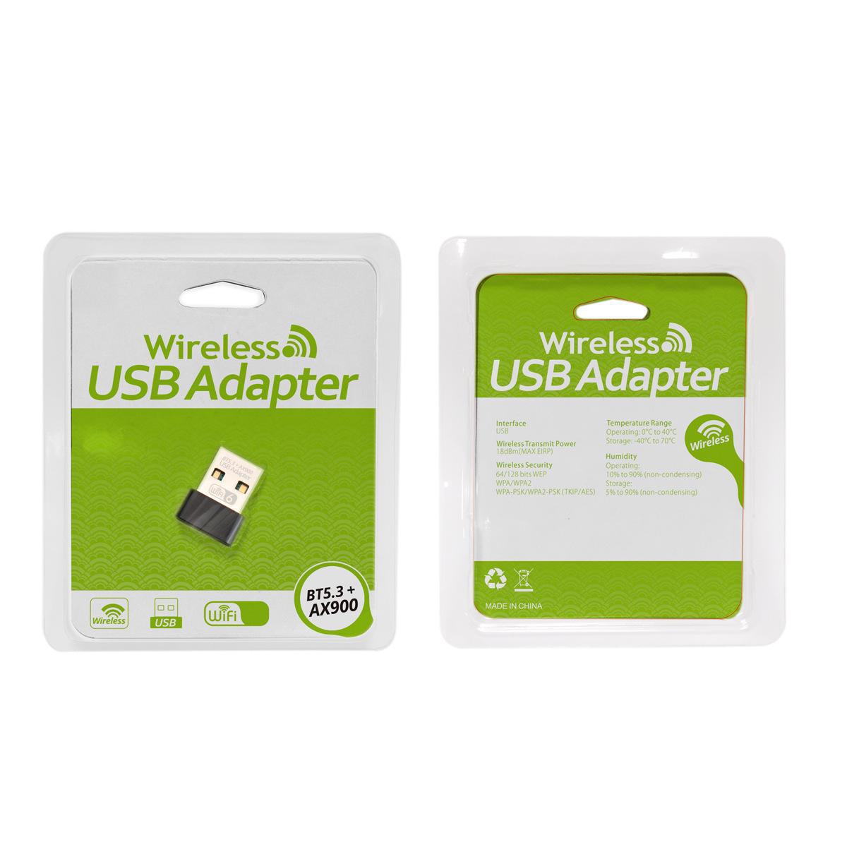 

USB-адаптер AX900M WiFi6 і Bluetooth 5.3: Бездротова мережева карта та приймач For WIN10/WIN11