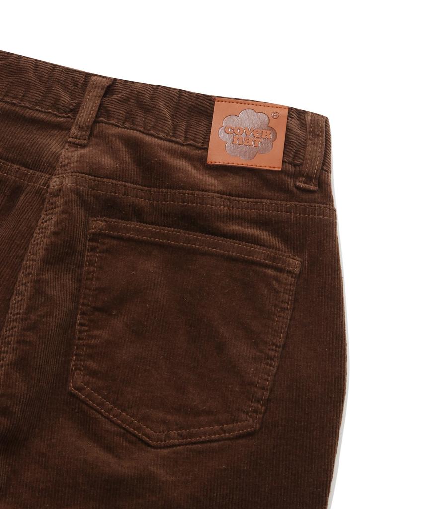 COVERNAT WOMAN Semi Bootcut Corduroy Pants Brown