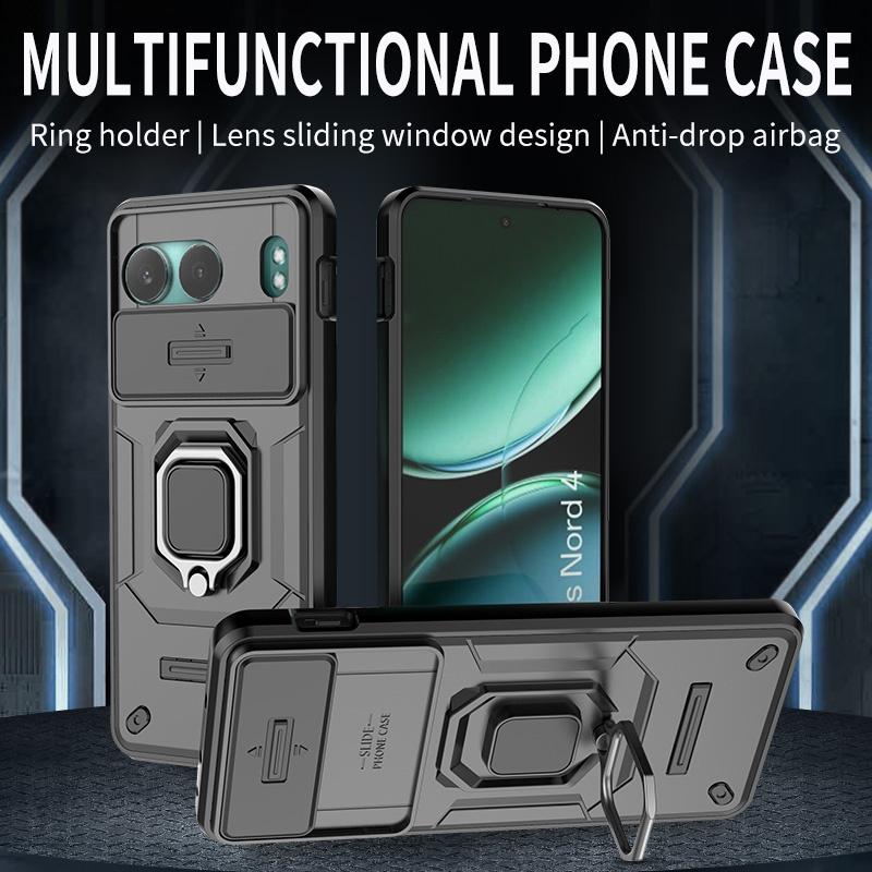 Armor Shockproof Case For OnePlus Nord 4 5G Protective Cover With Ring Magnetic Car Stand Holder Coque Fundas Capa