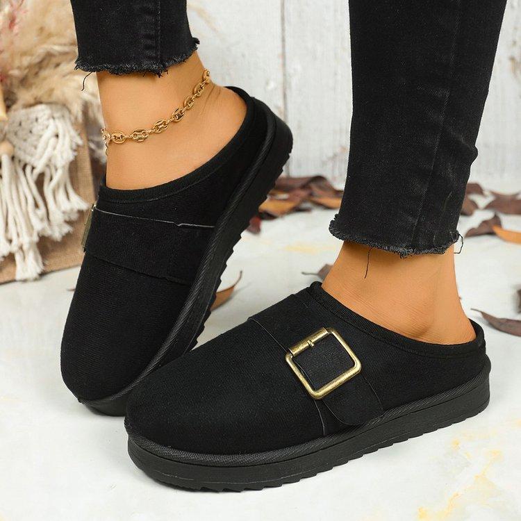 

Women s padded lining soft thick bottom heightening home outdoor thickened warm lightweight comfortable one-step cotton shoes snow boots slippers 44