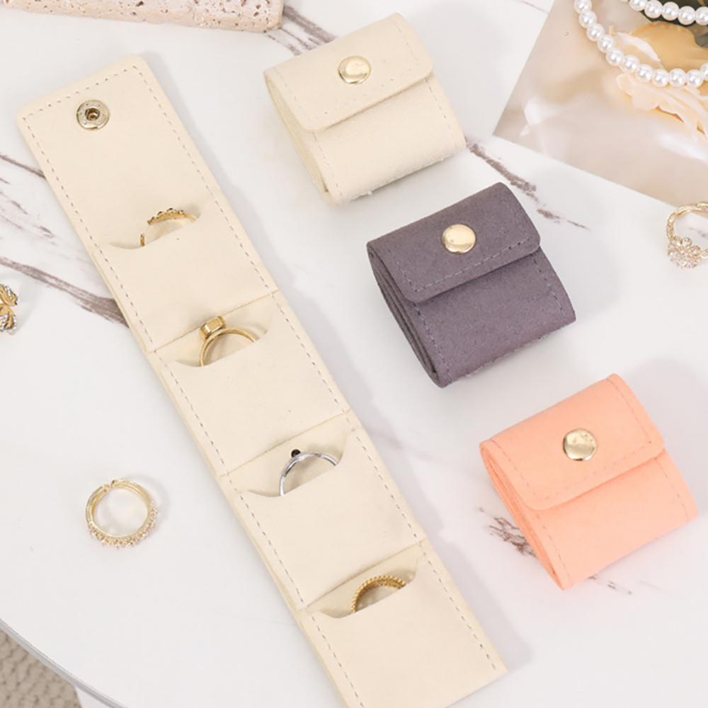 Mini travel jewelry storage bag, storage compartment, ring earring portable box, makeup bag