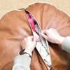 Waterproof Pumpkin Pouf Cover Large Capacity Storage Bag Storage Leg Bench  Home Furniture