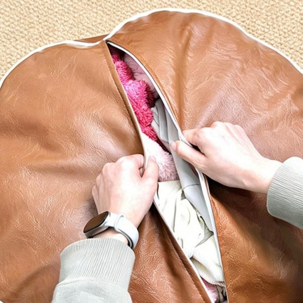 Waterproof Pumpkin Pouf Cover Large Capacity Storage Bag Storage Leg Bench Home Furniture