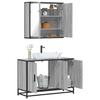 2 Piece Bathroom Furniture Set Gray Sonoma Particleboard