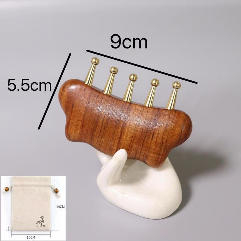 

Pear Wood Meridian Massage Comb with Cat Design
