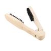 Escova de Cabelo com Pinça Alisadora Dupla Face de Madeira Alisador de Cabelo Suprimentos para Salão de Cabeleireiro