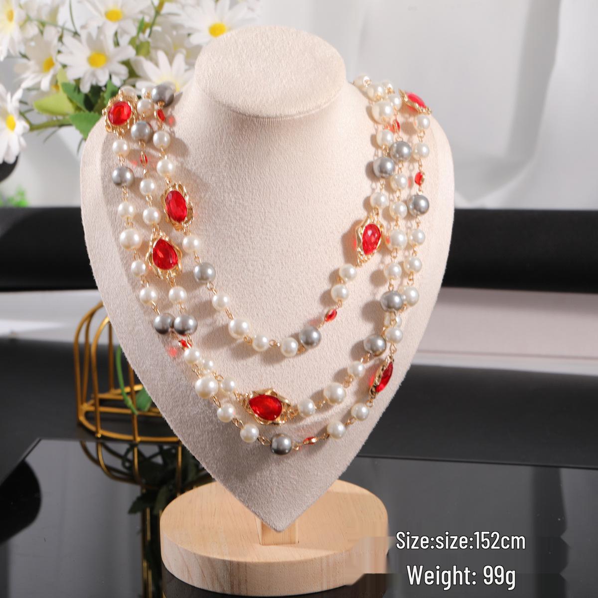 

Міжкордонний ароматний ланцюжок для светра: Корейський стиль, довге намисто, модно універсальне, високоякісний сплав, стійке до вицвітання