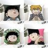 MMob Psycho Anime Cushion Cover Eco Linen Pillow Case DoubleSided Print Breathable Durable Zipper Home Decor Gift