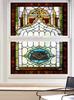 Window Film Frosted Religious Stained Glass Films,Customized Crosses Dove Static Cling Church Pattern for Office Home Decor