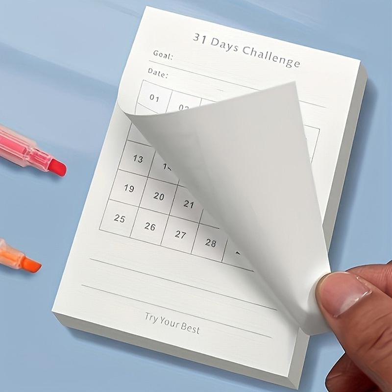 

Планировщик на 30 дней Ежедневный челлендж Блокнот Чек-лист самодисциплины Самоклеящиеся блоки для заметок Мини карманный чек-лист Блокноты для записей 1pcs