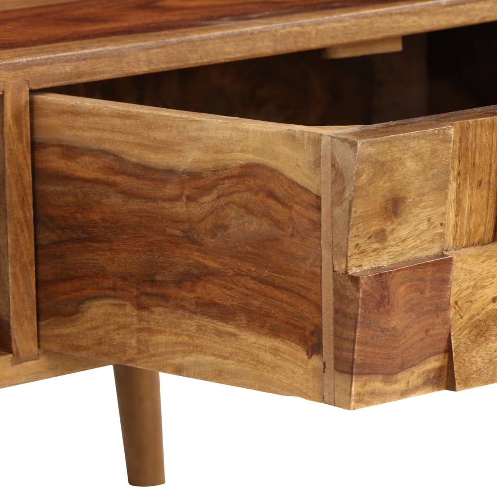 Coffee Table Solid Acacia Wood Honey Brown 110x50x37 Cm