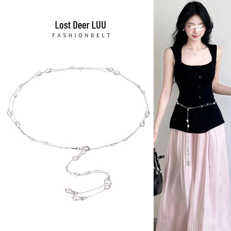 Elegant Pearl Waist Chain Belt for Women - Coco Style Summer 2026.
