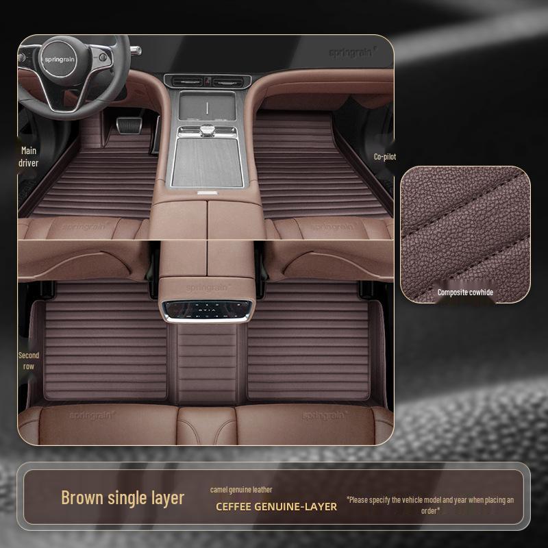 Mercedes-Benz Genuine Leather Full Surround Floor Mats for E-Class, C-Class, S-Class, G-Class, EQC, EQE, GLS, GLE 450 AMG.