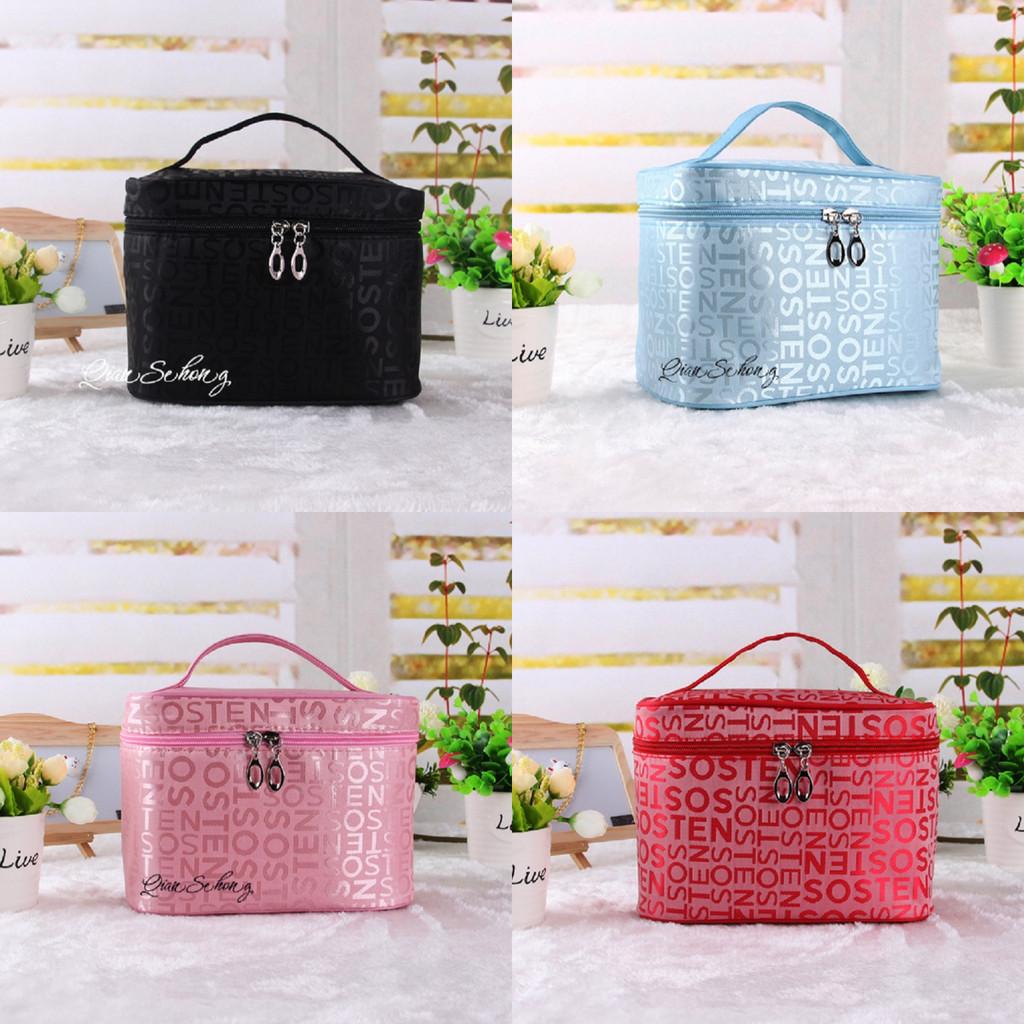 Stylish Sweet Large Capacity Cosmetic Bag Travel Storage Box For Home Use In Multiple Colors