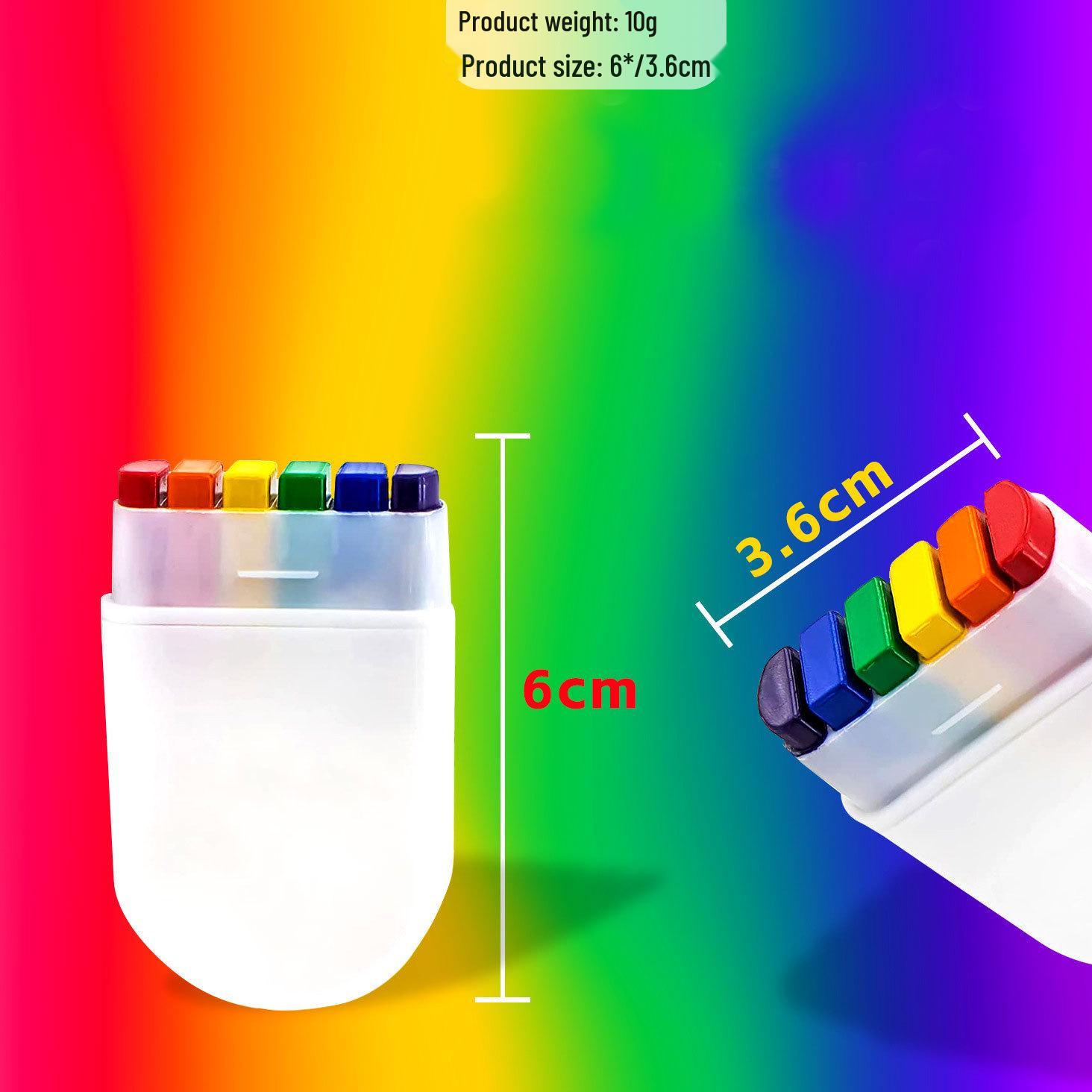 

6-Color Rainbow Face Paint for Sports, Halloween & Events