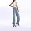 Women's Fleece-Lined High-Waisted Wide-Leg Slimming Jeans - Autumn/Winter 2024
