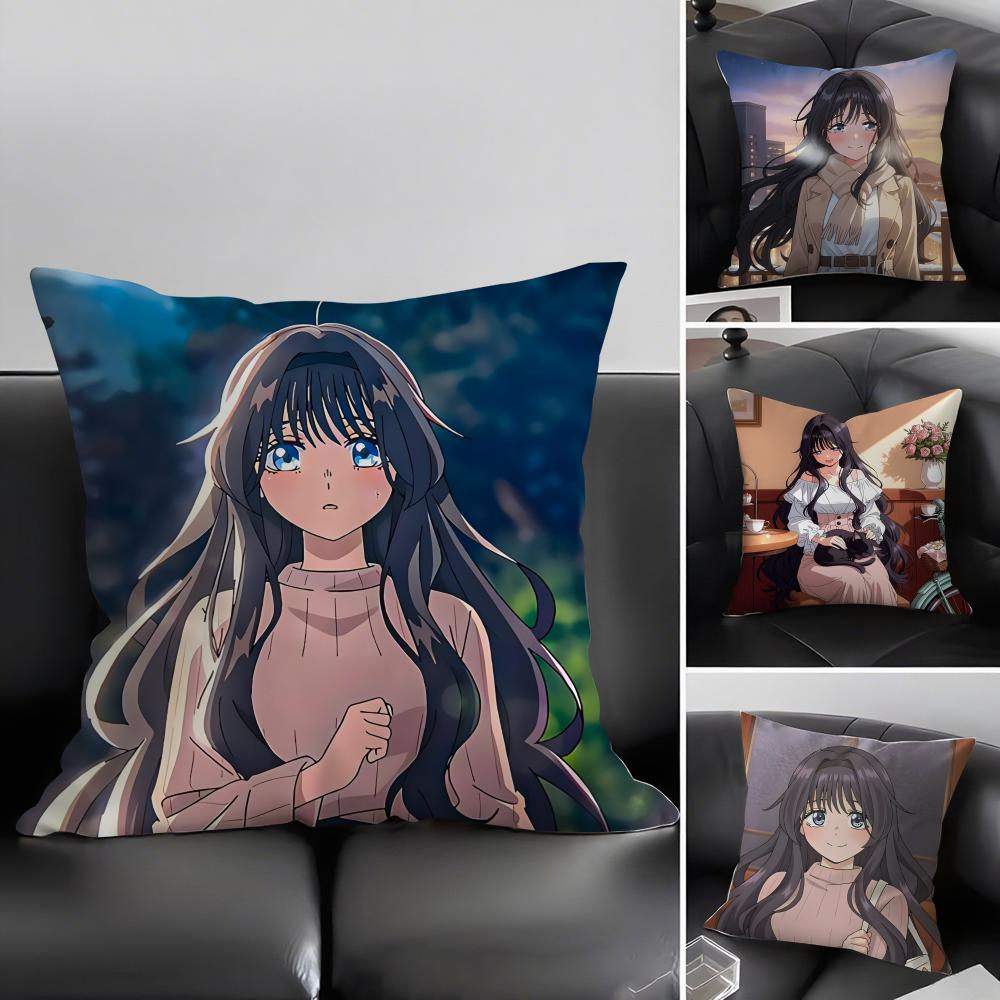 WWaguri KaorukoO Anime Cushion Cover Pillowcase Ultra Soft Skin Friendly Fabric Cloud Like Comfort Concealed Zipper