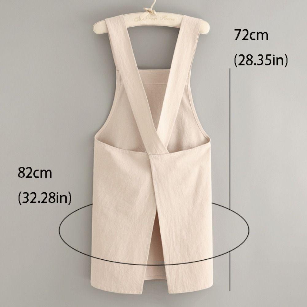 Breathable Kitchen Cooking Apron Anti Fouling Work Clothes Unisex Adult Cotton Aprons  Dining