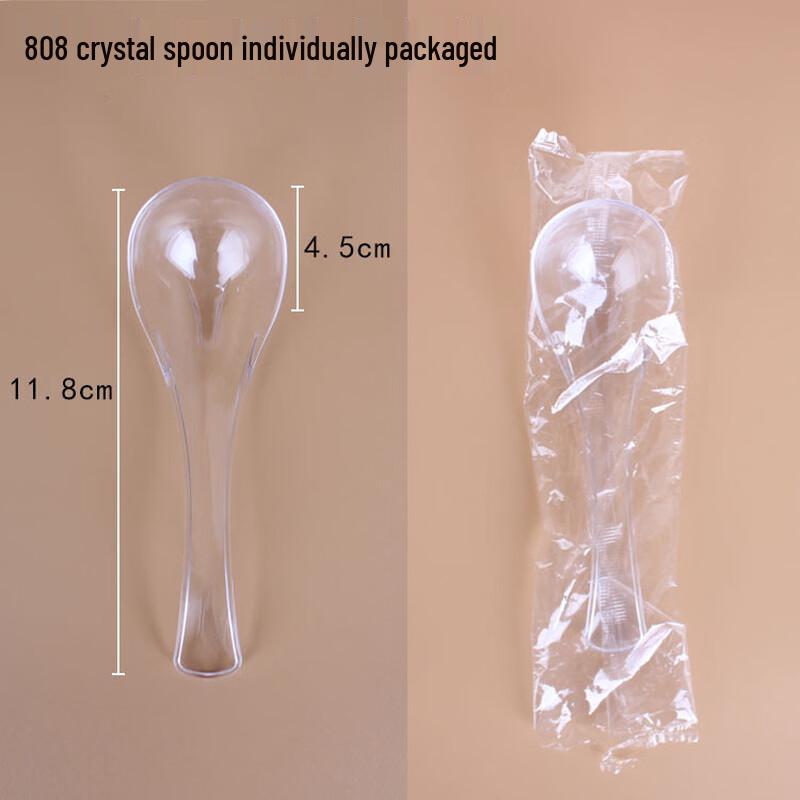 Handun Disposable Clear Plastic Spoons