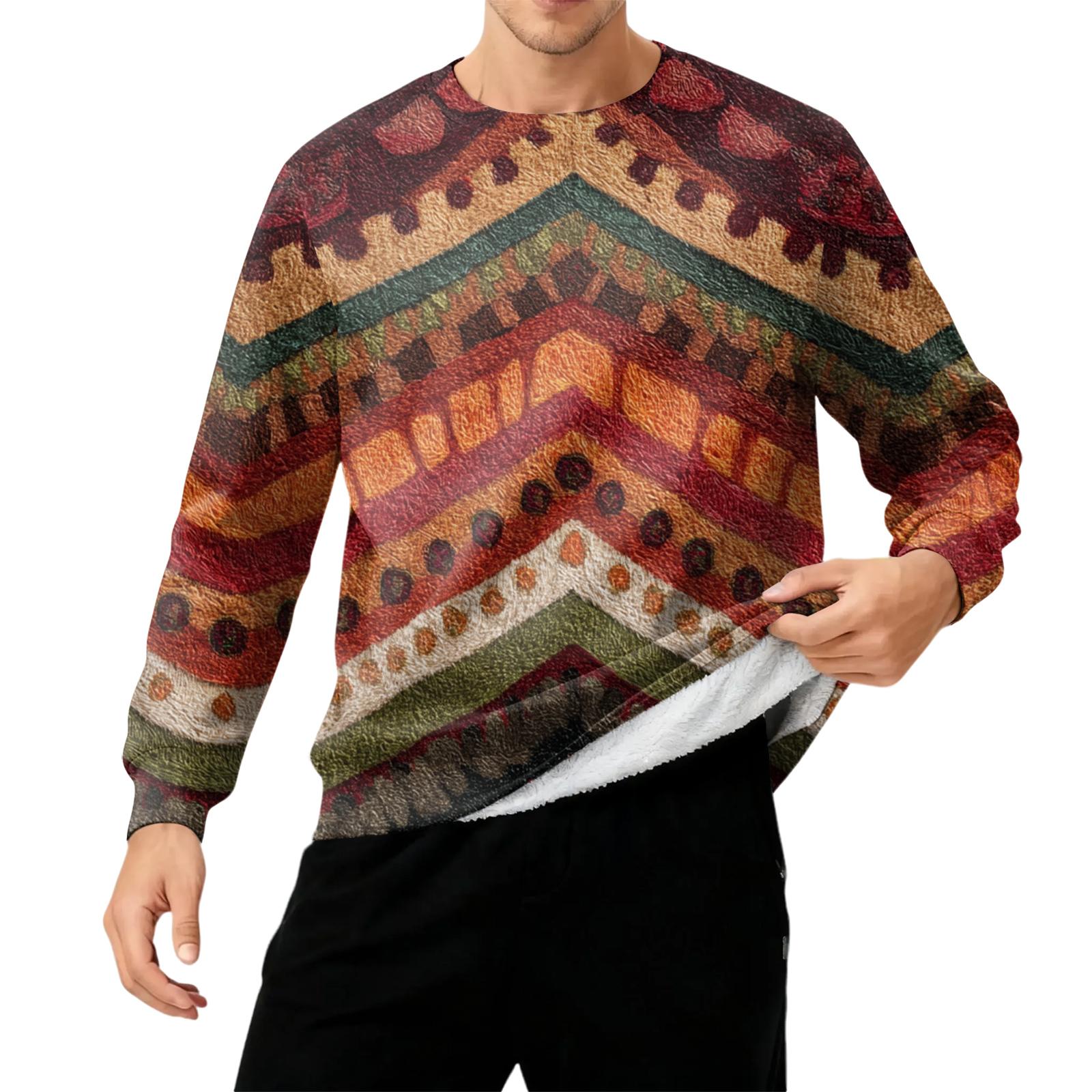 

Мужская толстая теплая толстовка с флисовой подкладкой и круглым вырезом XXXXL оранжевый