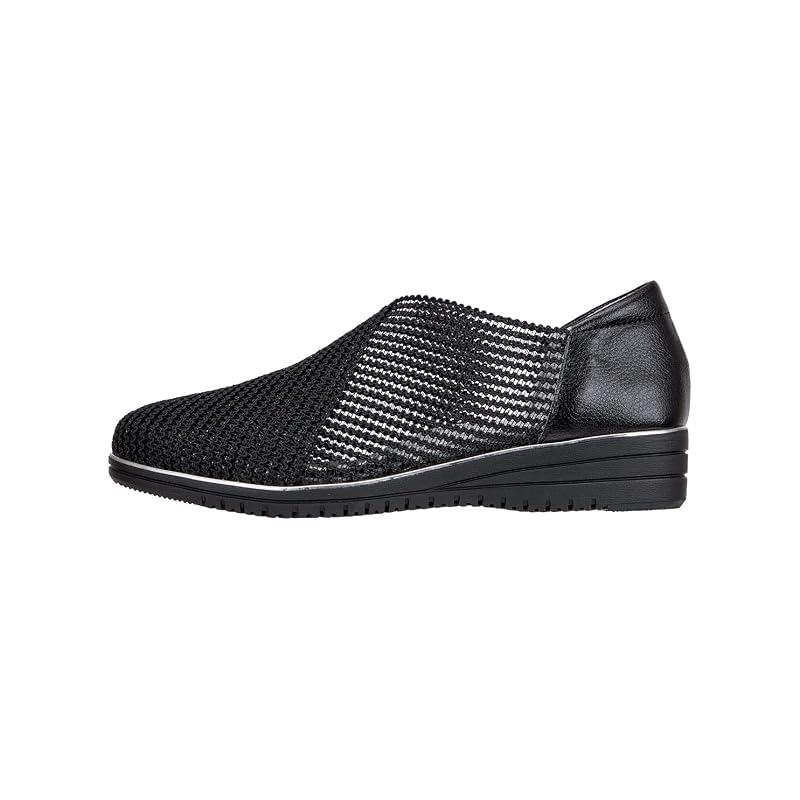 [Pansy] 7054 Women's Shoes, 3E Width, Mesh Knit, Breathable, Stretchy, 23.0cm, Silver