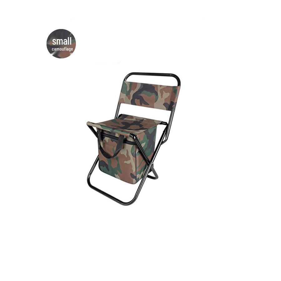 Portable Outdoor Folding Chair - Multifunctional Recliner & Handheld Stool with Printed Logo