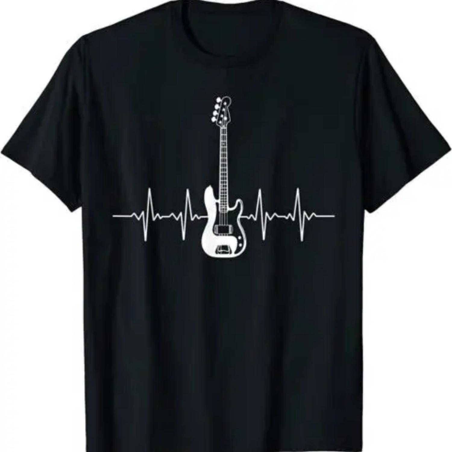 

Cool Bass Guitar Heartbeat Design For Bass Player Men Women T-Shirt XXXXXL чорний