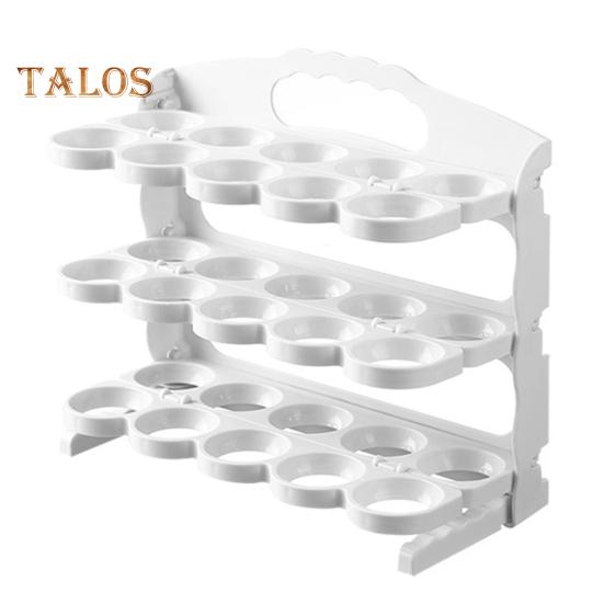 

Стойка для хранения яиц Большая вместимость Складная конструкция Без сборки Холодильник Реверсивный многослойный держатель для яиц белый