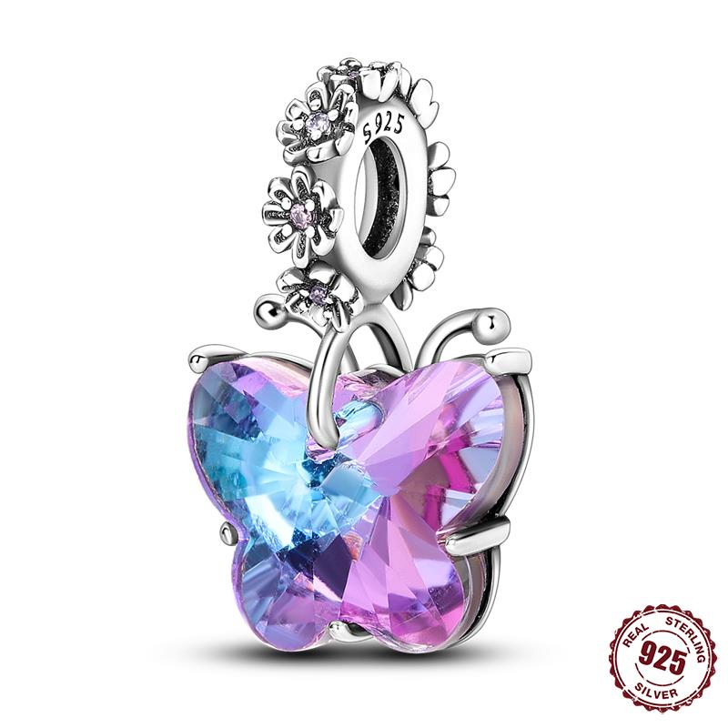 Breloque Thème Papillon Breloques Cuivre 24 Designs Pendentifs Papillon Compatible Avec Authentiques Bracelets Fins Bijoux Femme Cadeaux