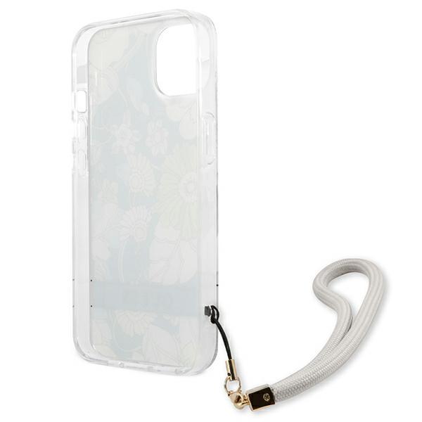 Etui do iPhone 13 mini Guess Flower Strap Zielone