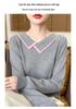 Women's Doll Collar Honeycomb Knit Sweater - Soft, Versatile, and Stylish Autumn/Winter Outerwear.