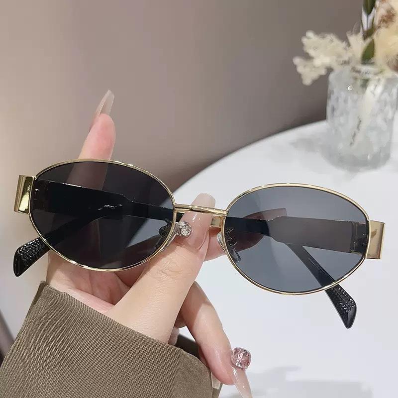 Hot-selling summer old money wind sunscreen UV protection oval sunglasses fashionable wear concave sunglasses