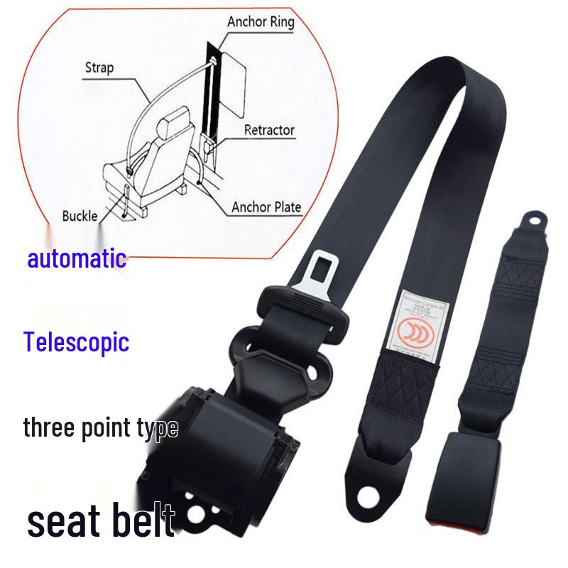 Three-Point Automatic Retractable Seat Belt for Car, Bus, or Truck Driver Seat