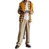 UNIQLO Solid Color Business Zipper Wide Leg Casual Pants Unisex bottoms Dark-Beige 462197-32
