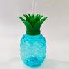 Pineapple Plastic Cup with Lid & Straw 500ml Strawberry Iced Coffee Wine Tea Mug Fruit Shaped Tumbler for Party Wedding Birthday