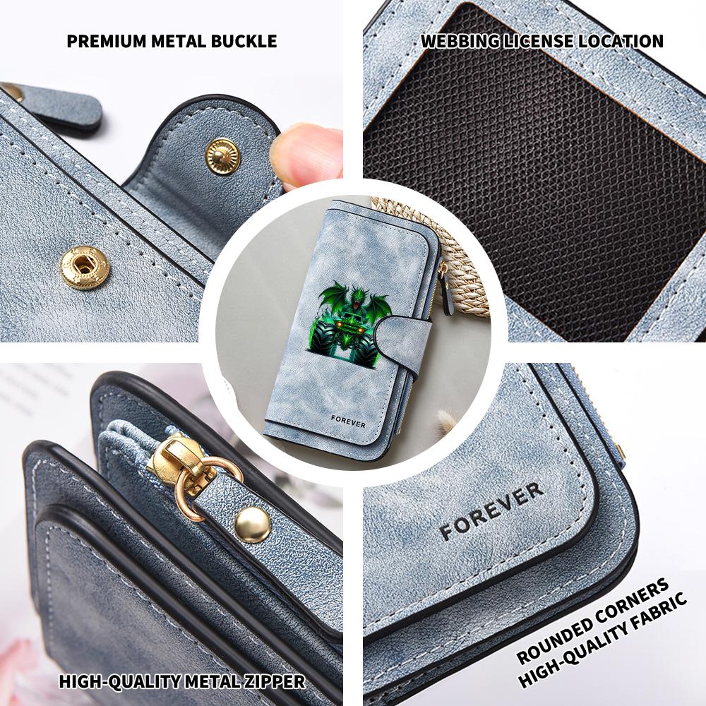 Green Dragon Monster Truck Pattern Wallet Forever Stylish Multi Card Slot Long Purse