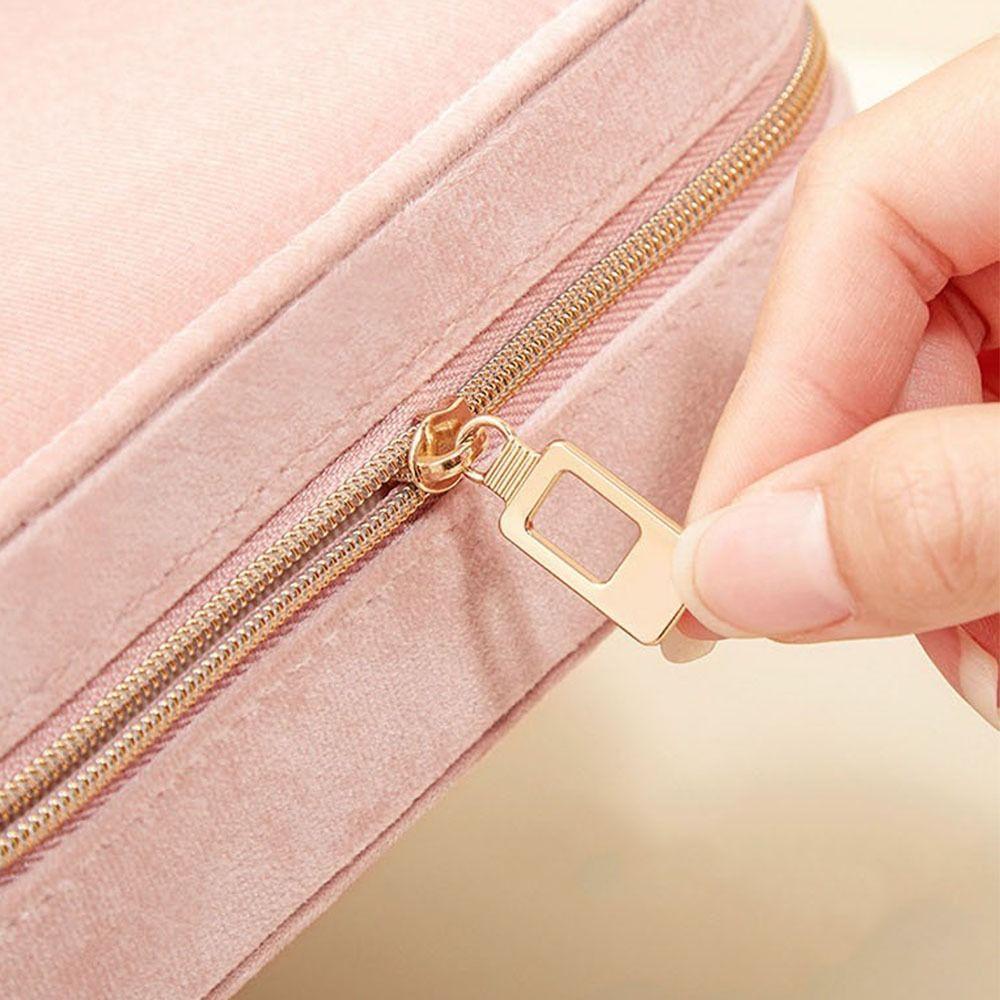 Rectangle Velvet  Jewelry Box Large Capacity Jewelry Case Vintage Ring Case  Wedding